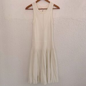 An Original Milly Of New York Cream Fit And Flare Dress